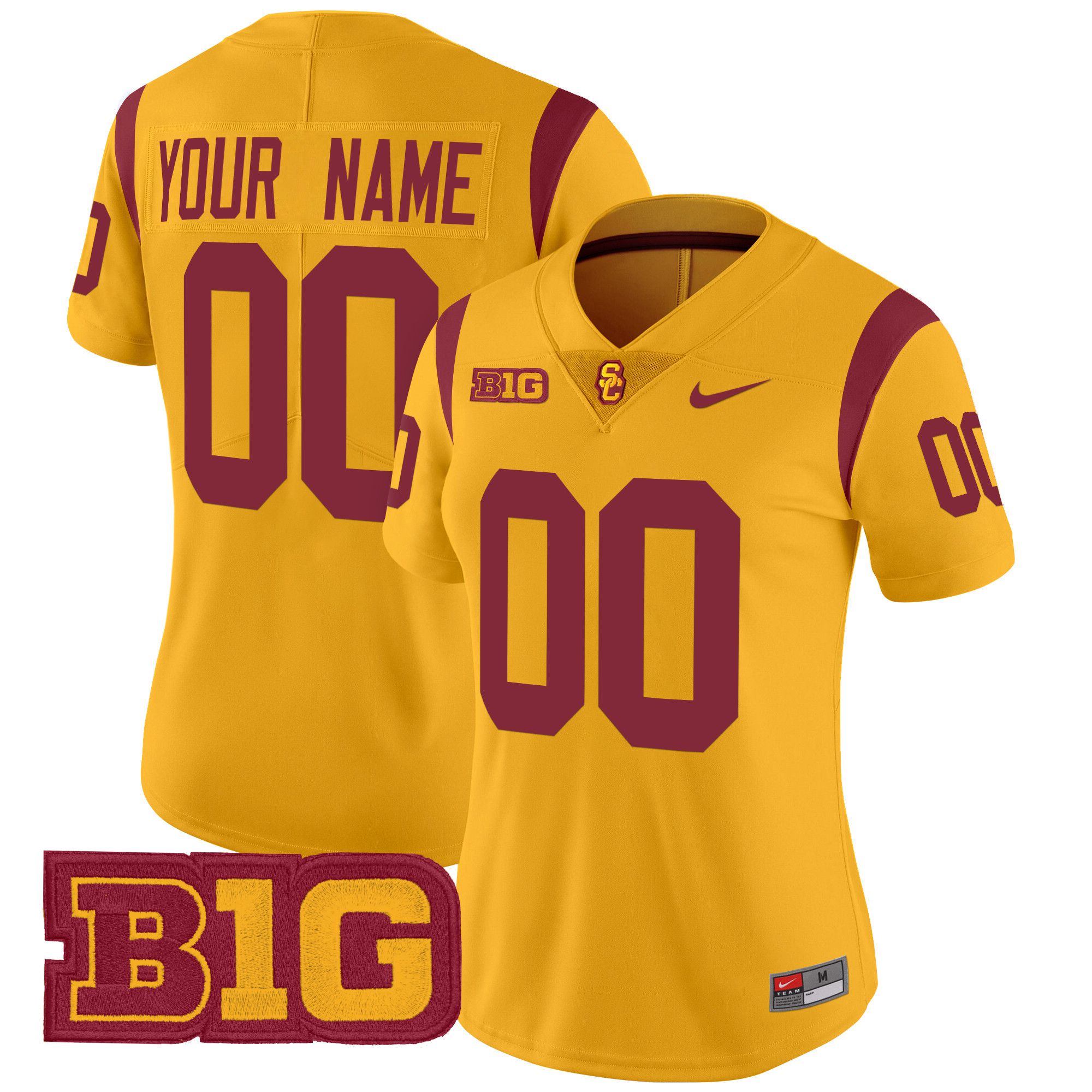 Women USC Trojans Yellow Nike 2024 Vapor Limited Custom NCAA Jersey